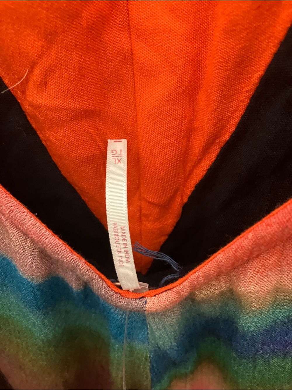Free People Catalina Halter Maxi Dress Backless Rainbow Tie Dye Boho XL - Picture 7 of 7